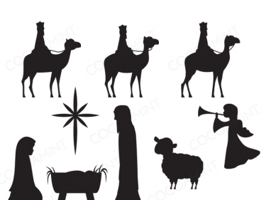 Away In A Manger Christmas Clipart
