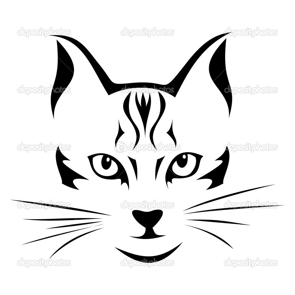 Black Silhouette Of Cat  Vector Illustration    Stock Illustration