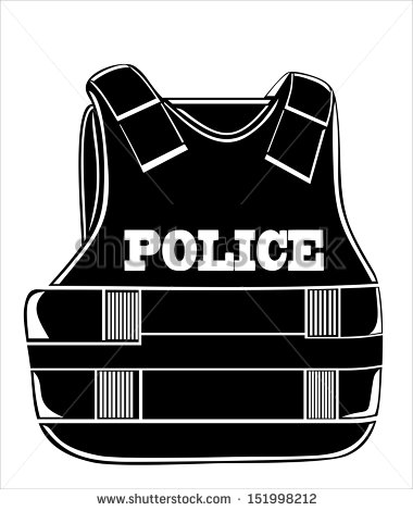 Bullet Proof Vest  Isolated On White   Stock Vector