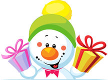 Christmas Snowman Gift Stock Vectors Illustrations   Clipart