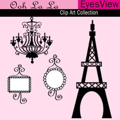 Clipart Ooh La La Paris Clip Art Digital By Inkandwhimsy2  5 00