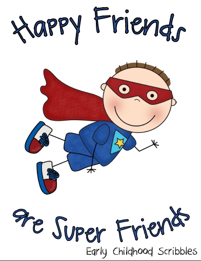 Early Childhood Scribbles  Super Friends Book