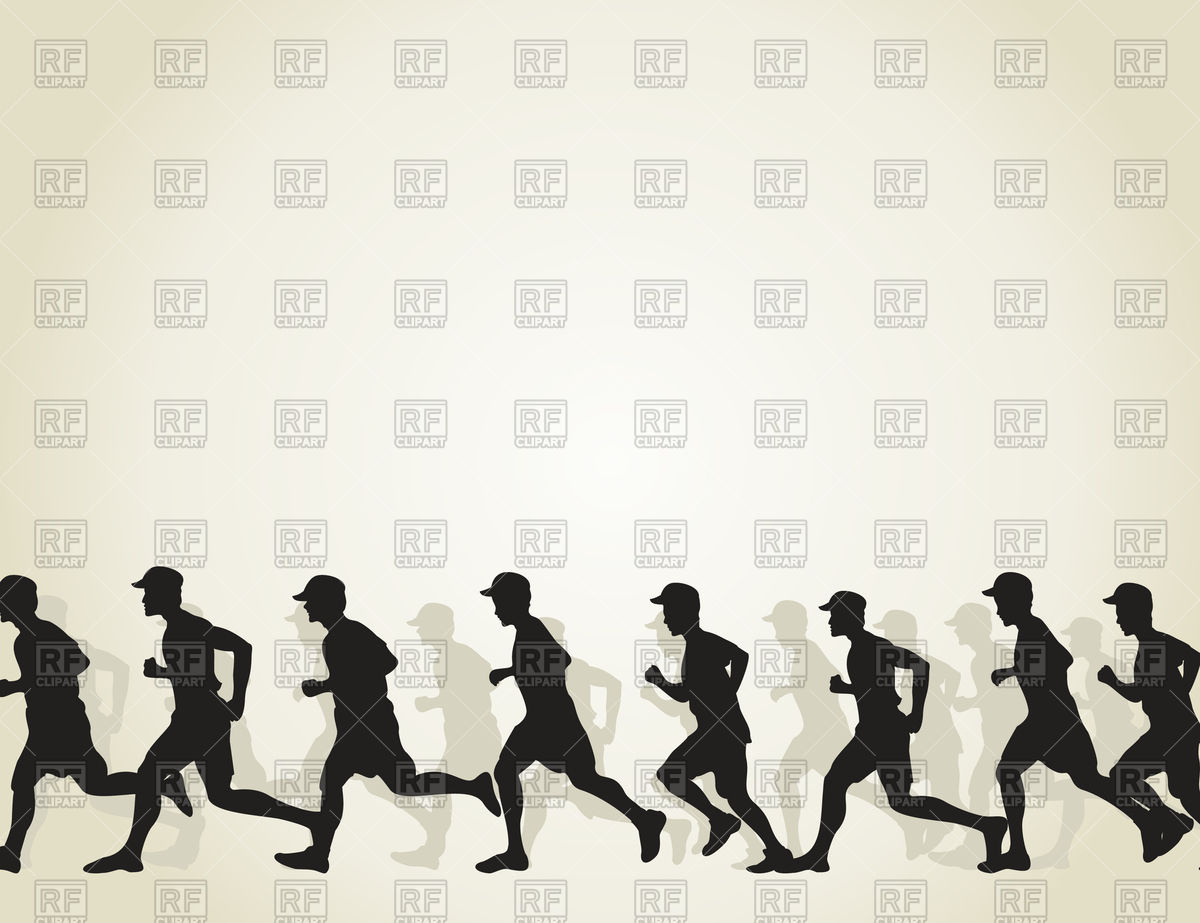Group Of Runners Men 82126 Download Royalty Free Vector Clipart  Eps