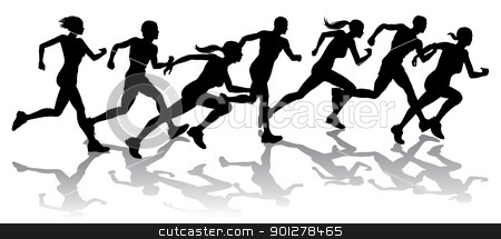 Group Running Clipart Runners Racing