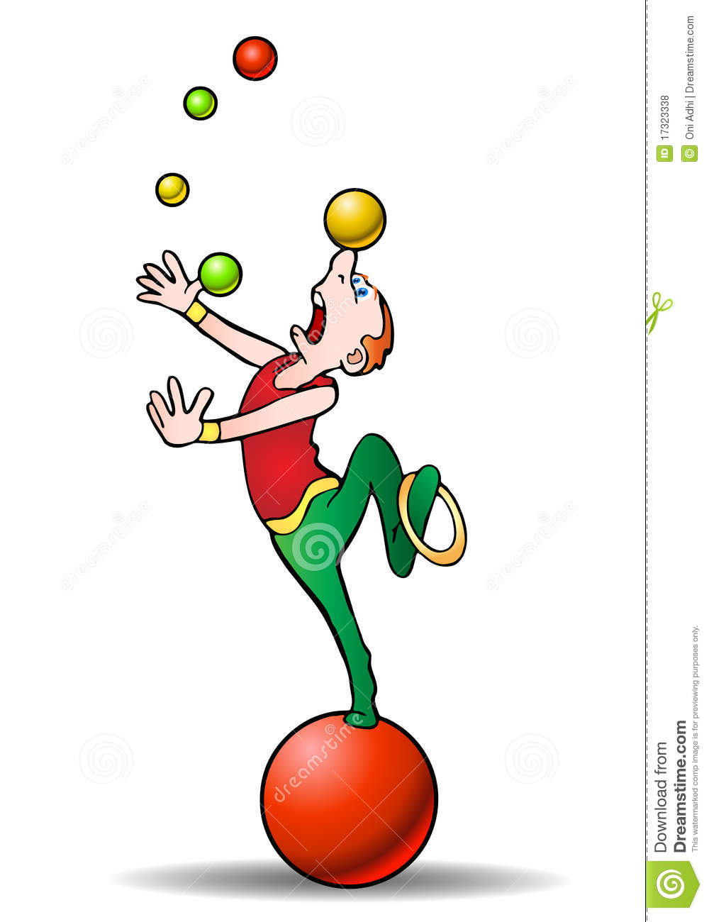 Juggling With Color Balls Acrobat Performer Royalty Free Stock Photos