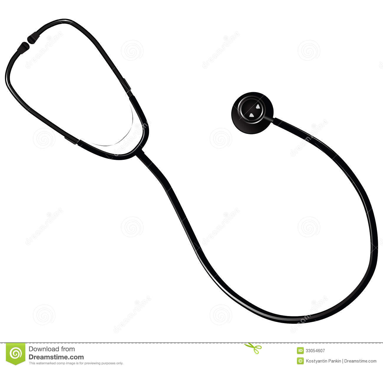 Medical Stethoscope   Research Equipment In Medical Practice  Vector