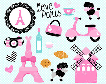Ooh La La Paris Digital Clipart P Aris Clipart Paris Girls Clipart    