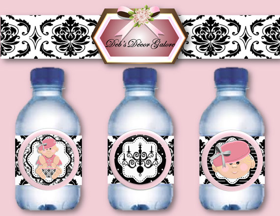 Paris Mini Water Bottle Labels   Ooh La La French By Debs Decor Galore    