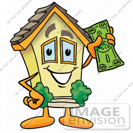 Royalty Free Cartoon Styled Clip Art Graphic Of A Yellow Residential