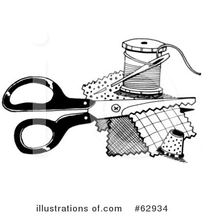 Royalty Free  Rf  Sewing Clipart Illustration By Loopyland   Stock