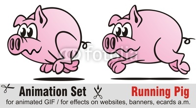 Running Pig Animation