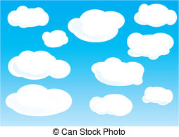 Sky Blue Bright Shine Day Floating Vector Clipart And Illustrations