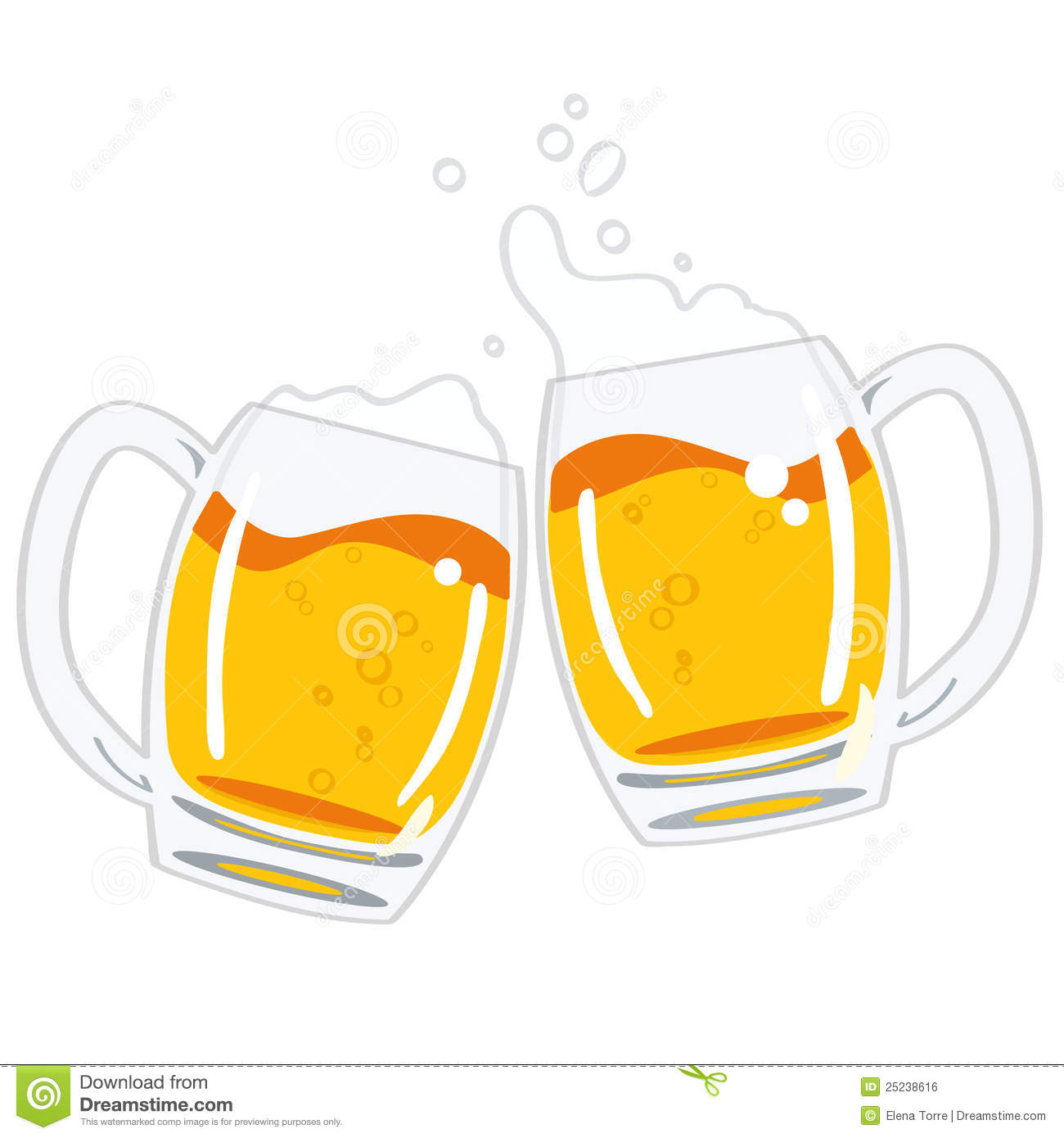Two Glasses Of Beer Vector Royalty Free Stock Image   Image  25238616