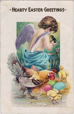 Vintage Easter Clip Art   Cherub With Bird   The Graphics Fairy