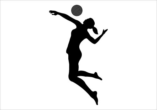Volleyball Silhouette Volleyball Silhouette