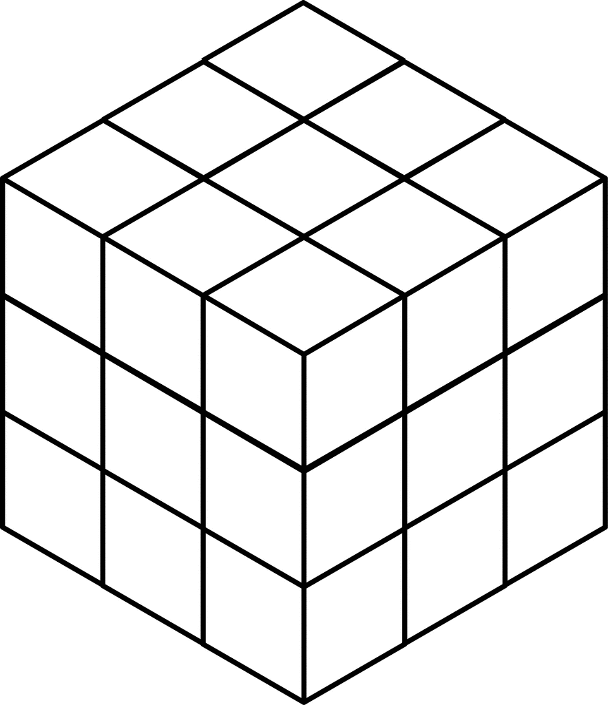 27 Stacked Congruent Cubes   Clipart Etc