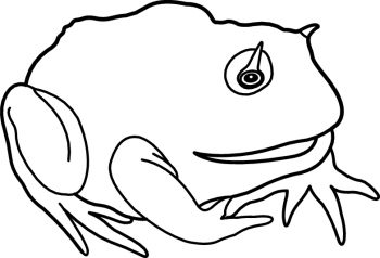 Animals   Toad 079mbw   Classroom Clipart