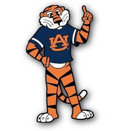Auburn Tigers Aubie Mascot Logo   Mascot Logo Auburn Tigers    