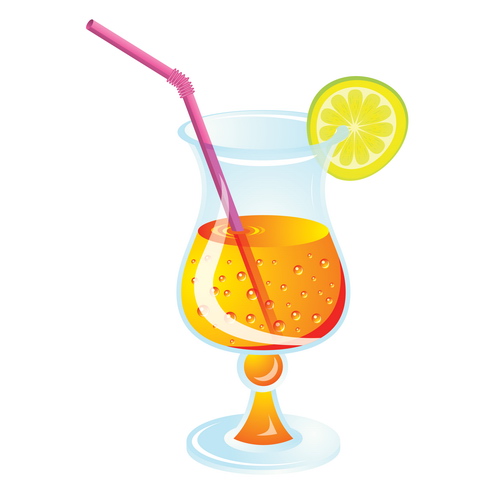 Cocktails Milkshakes Lemon And Orange Slices  Useful As Clipart For