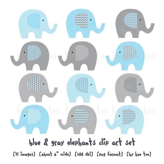 Elephants Clip Art Chevron Polka Dots Elephant Clipart Gray Baby
