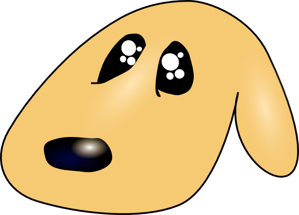 Ericlemerdy Cute Sad Dog Clip Art At Clker Com   Vector Clip Art