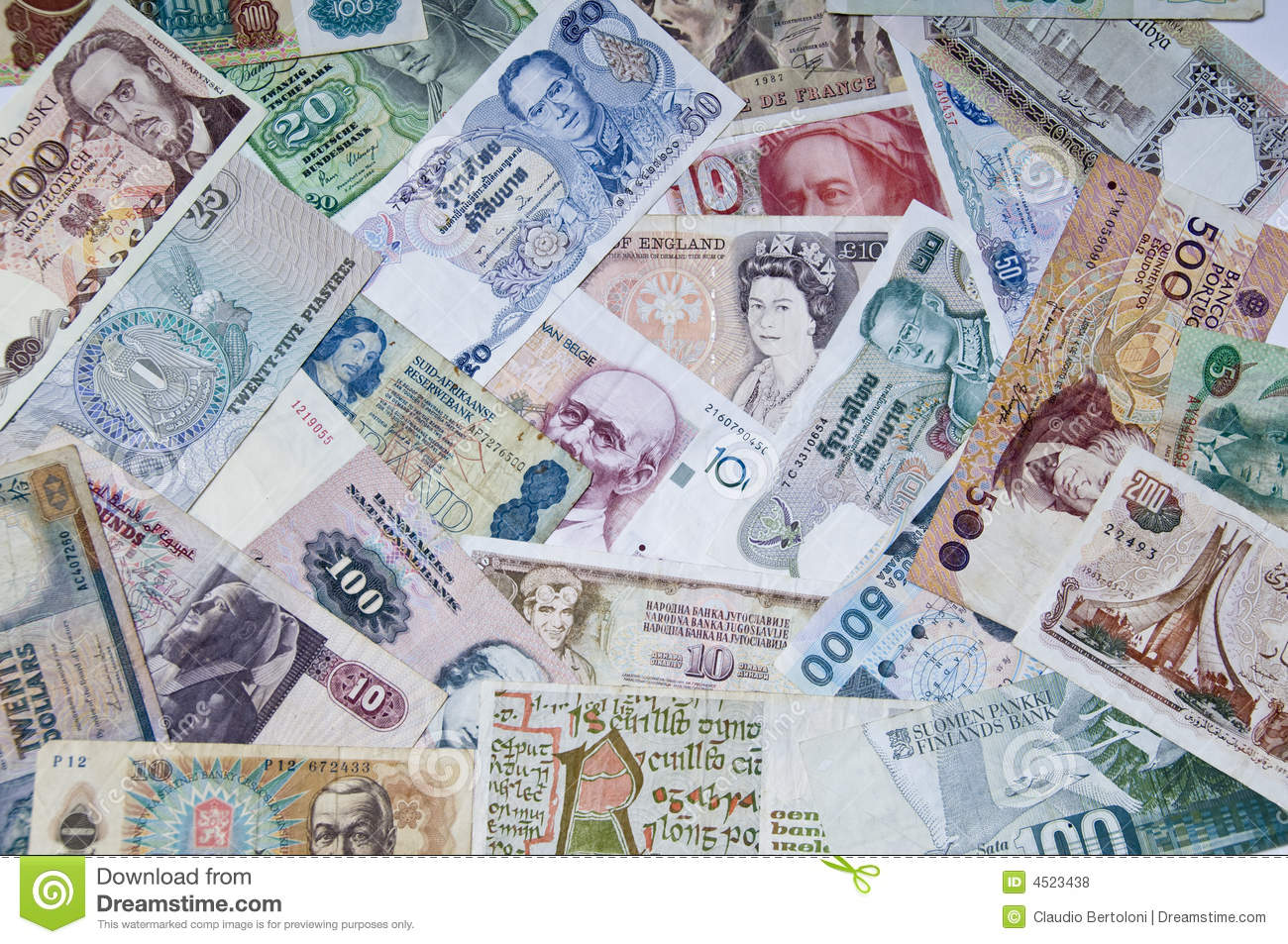 Foreign Currency Royalty Free Stock Photos   Image  4523438