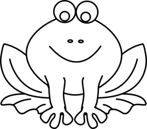 Frog Clipart Black And White Frog Outline Md Png