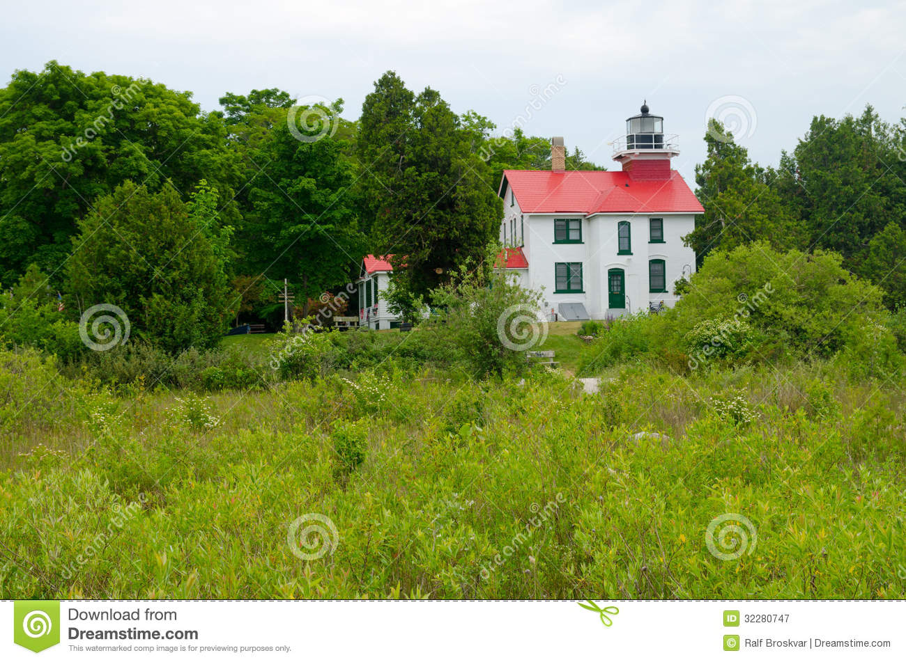 Grand Traverse Lighthouse Michigan Royalty Free Stock Photography    