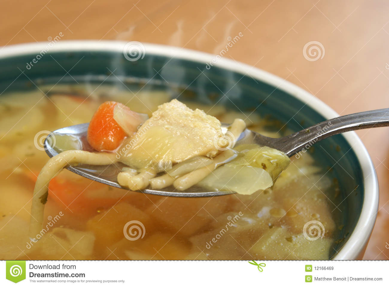 Hearty Chicken Noodle Soup Royalty Free Stock Images   Image  12166469