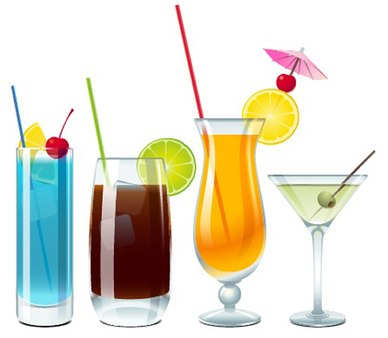 Mixed Drink Cocktail Art Vector   Vector Food Free Download