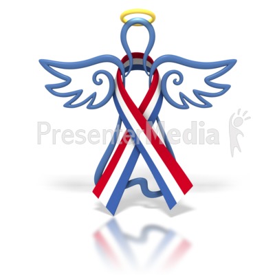 Outline Red White Blue Ribbon   Signs And Symbols   Great Clipart