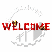 Painting Welcome Greeting Animated Clipart