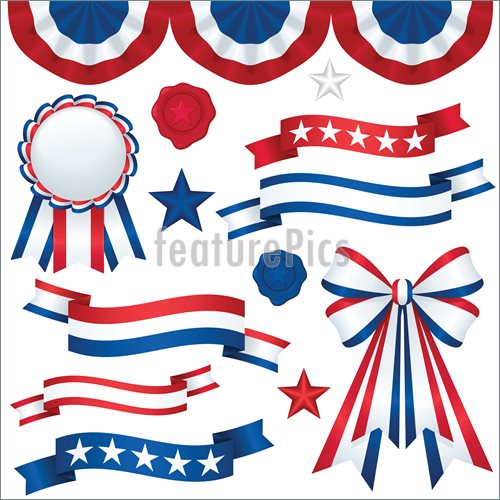 Patriotic Emblems Illustration
