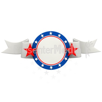 Patriotic Red White Blue Banner   Signs And Symbols   Great Clipart    