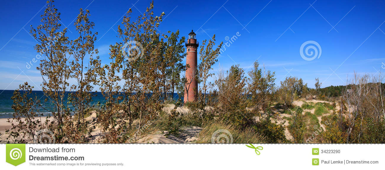 Point Lighthouse On Lake Michigan Lower Peninsula Michigan Usa