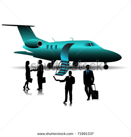 Private Jet Clipart People With Corporate Jet