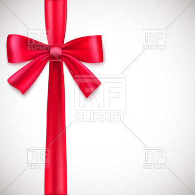 Red Ribbon With Bow Background 95817 Download Royalty Free Vector