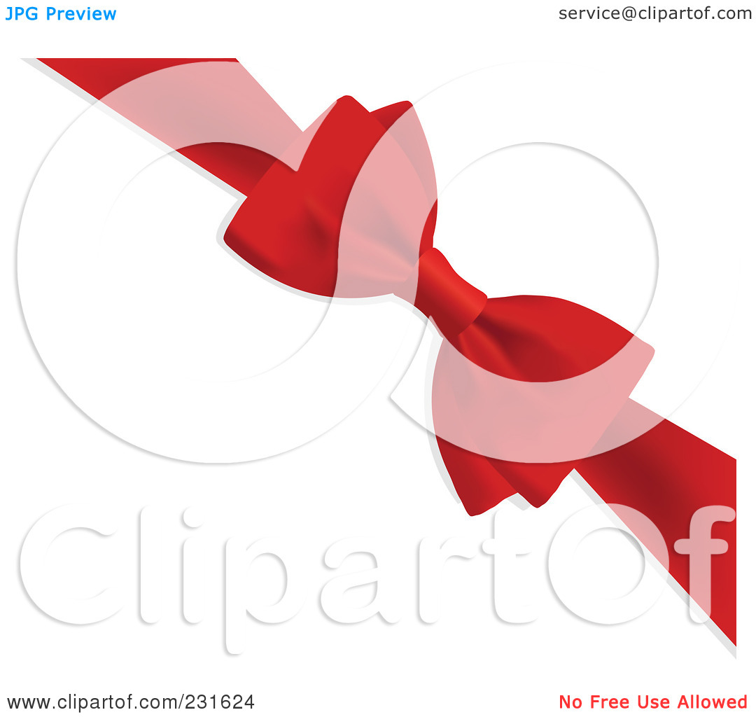 Royalty Free  Rf  Clipart Illustration Of A Red Ribbon Bow By Yayayoyo