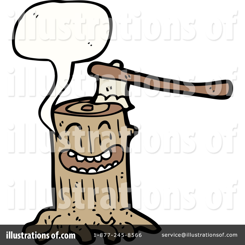 Royalty Free  Rf  Tree Stump Clipart Illustration By Lineartestpilot