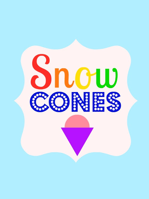 Snow Cone Sign Printable