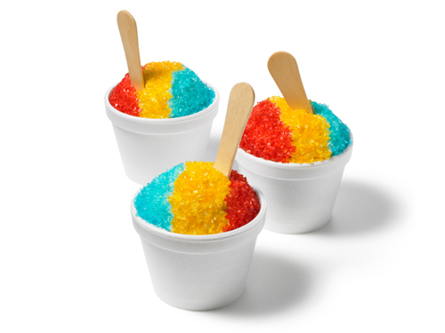 Snow Cones Without The Stickiness   Snow Cone Cupcakes  Faux Cones