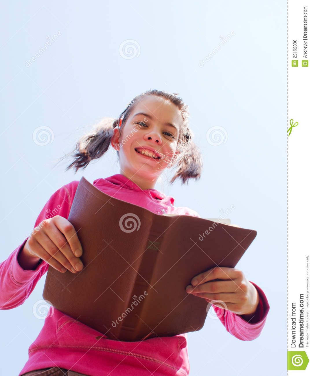 Teen Girl Reading The Bible Stock Photo   Image  22162830