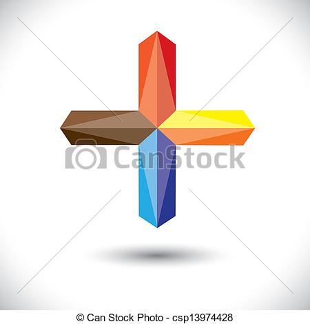 Vector   Abstract Creative Plus Icon Positive Sign   Vector Graphic    