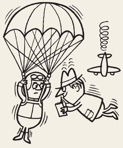      19  Gallery Images For Black And White Parachute Clipart