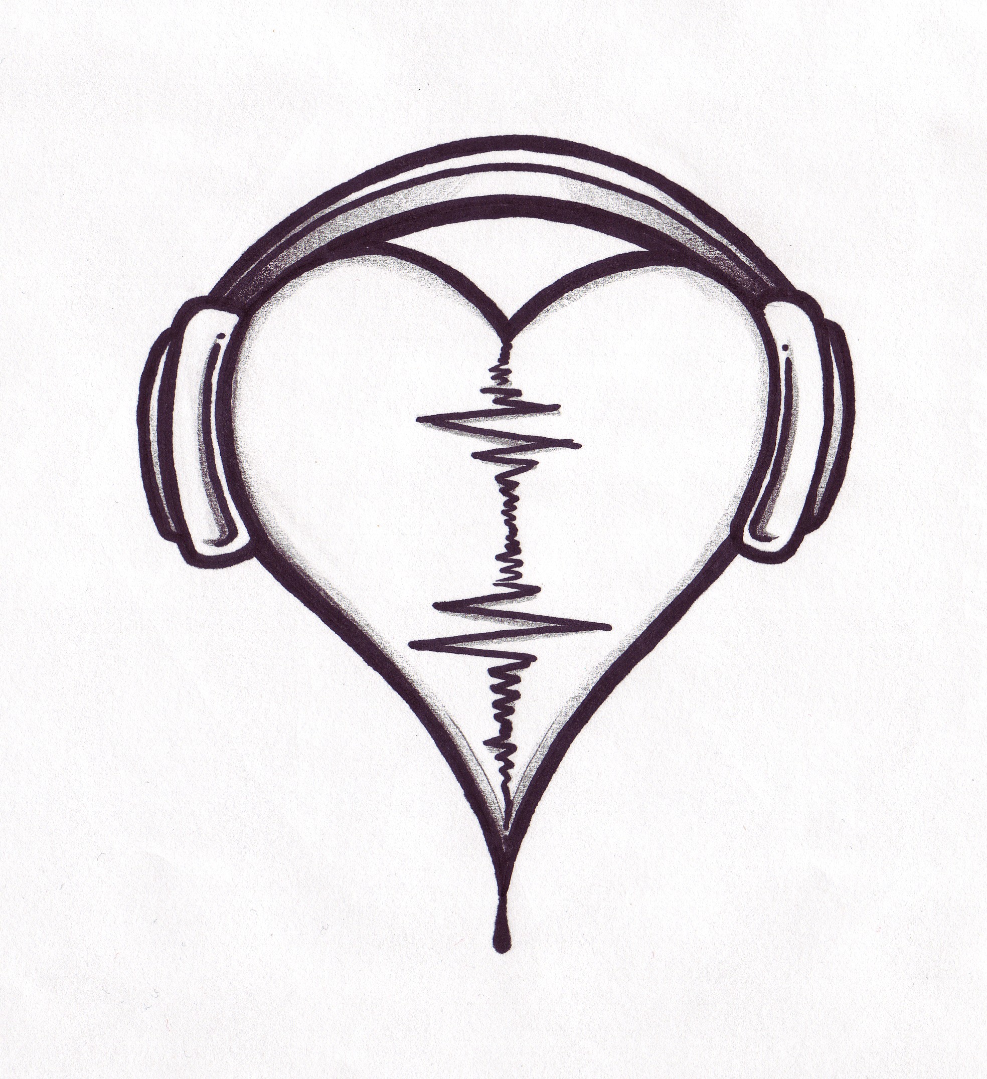 Audio Heart Tattoo Design By Pointofyou   Heart Tattoo Designs   Home