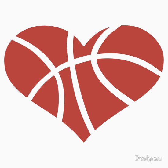 Basketball Heart Stickers By Designzz   Redbubble