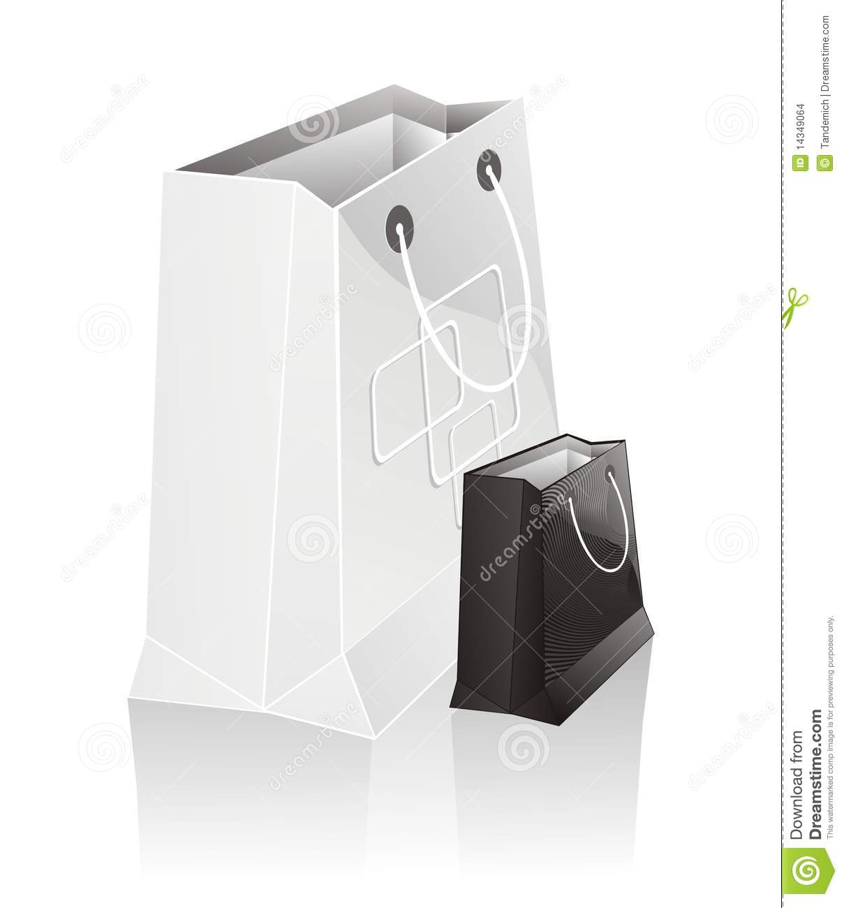 Black And White Paper Bag Stock Images   Image  14349064