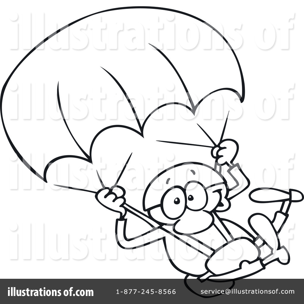 Black And White Parachute Clipart More Clip Art Illustrations Of