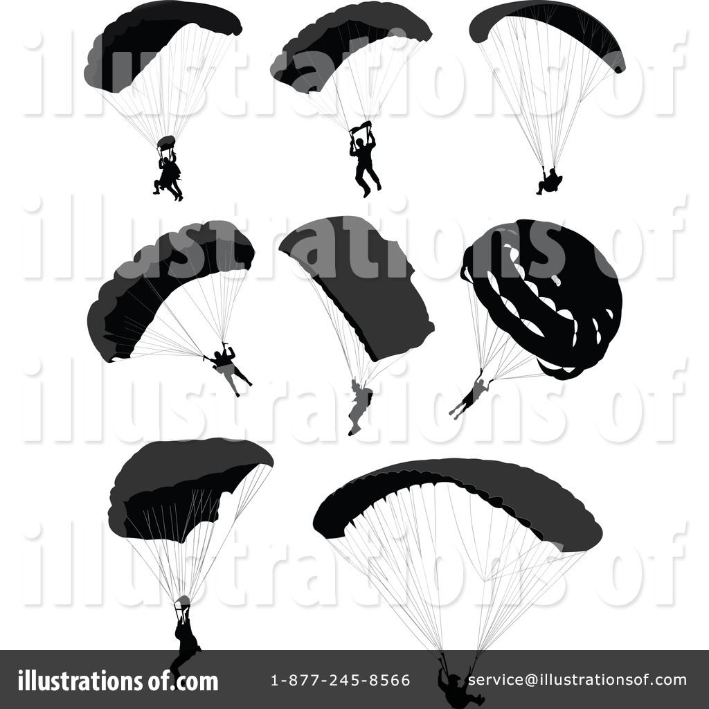 Black And White Parachute Clipart More Clip Art Illustrations Of