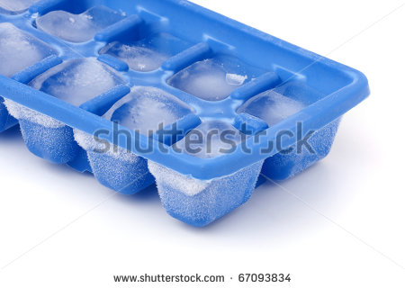 Blue Plastic Ice Cube Tray